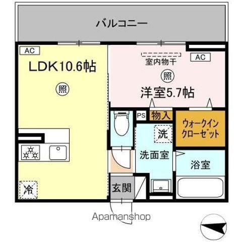 シャルマン12(1LDK/2階)の間取り写真