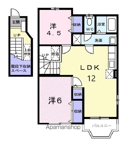 エムロード(2LDK/2階)の間取り写真