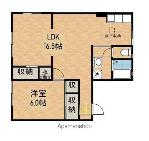 コーポ西遊(1LDK/1階)の間取り写真