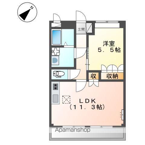ラ・レユシイル(1LDK/1階)の間取り写真