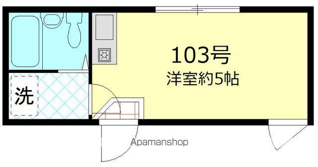 エスパシオ王子神谷(ワンルーム/1階)の間取り写真