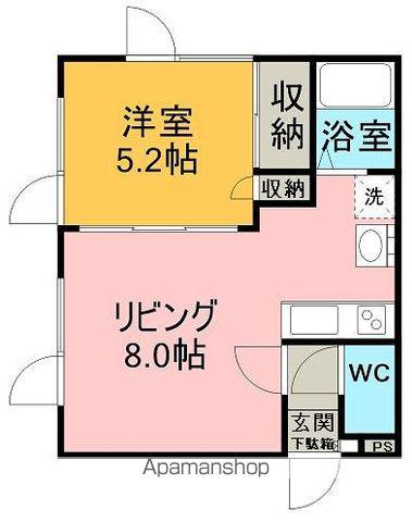 コンフォート・ヴィラ(1LDK/1階)の間取り写真