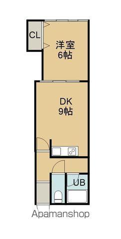 コーポサンファミリー(1DK/3階)の間取り写真