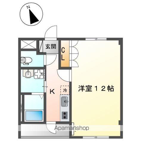 エフォール(1K/2階)の間取り写真