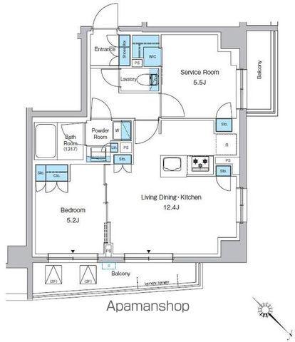 プレディアコート西葛西(1SLDK/3階)の間取り写真