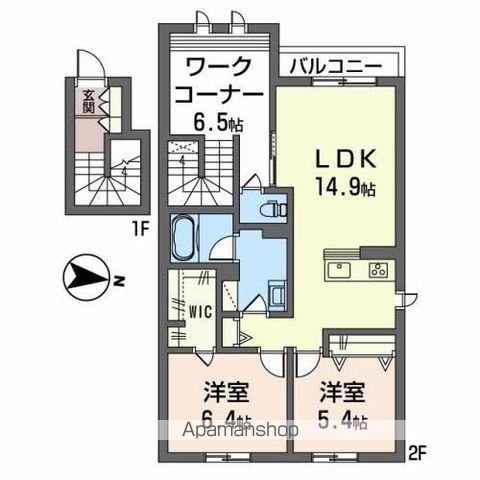 MIA VITA(2SLDK/2階)の間取り写真