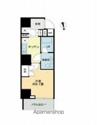 VIOR文京関口(1K/6階)の間取り写真