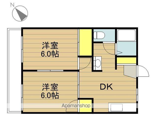 クリード戸田公園(2DK/1階)の間取り写真