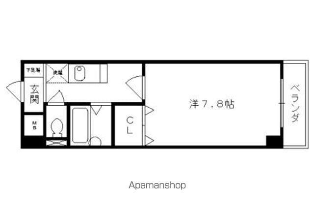 アンピール伏見桃山(1K/2階)の間取り写真