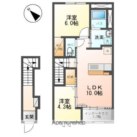 オールド フォレスト(2LDK/2階)の間取り写真