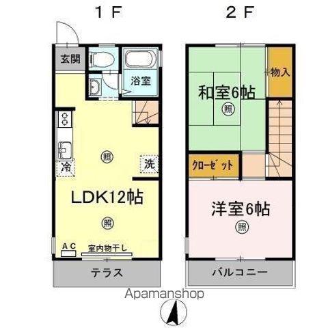 グリーンパーク芳泉　Ｂ棟(2LDK)の間取り写真