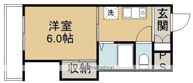 長島ビル(1K/2階)の間取り写真