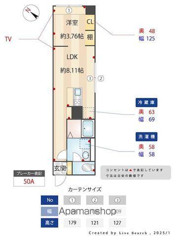 ELYSION新中野(1LDK/1階)の間取り写真