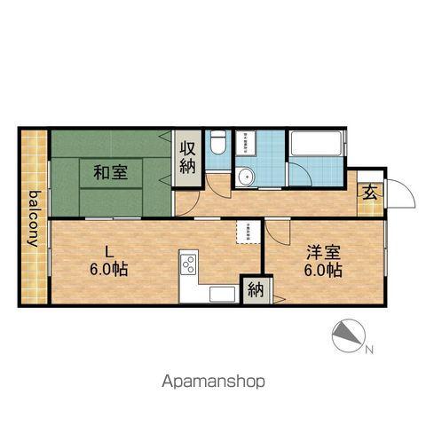 アーバニズム65(2LDK/2階)の間取り写真