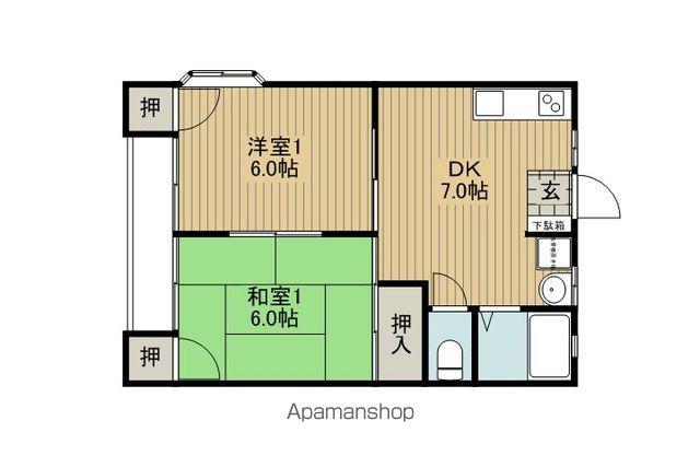 茅野ステーションハウス(2DK/2階)の間取り写真