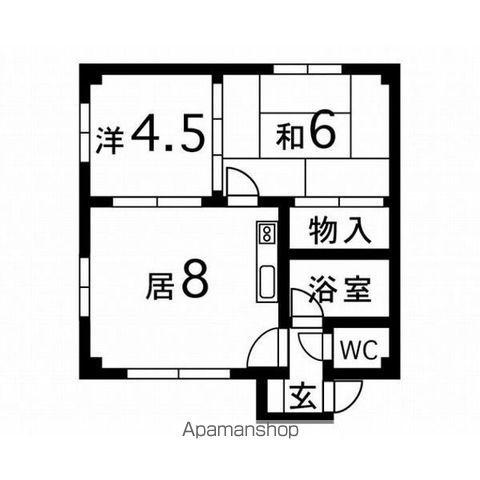 サンハイツ(2LDK/1階)の間取り写真