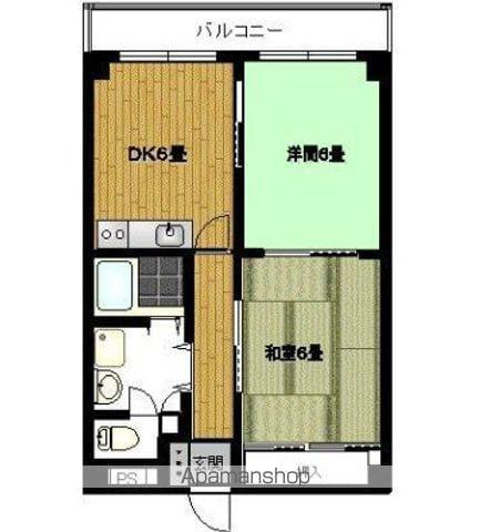 メゾン姫原(2DK/3階)の間取り写真