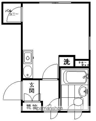 清閑町MS(ワンルーム/3階)の間取り写真