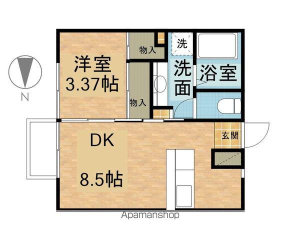 ラフォーレ小田原(1DK/1階)の間取り写真