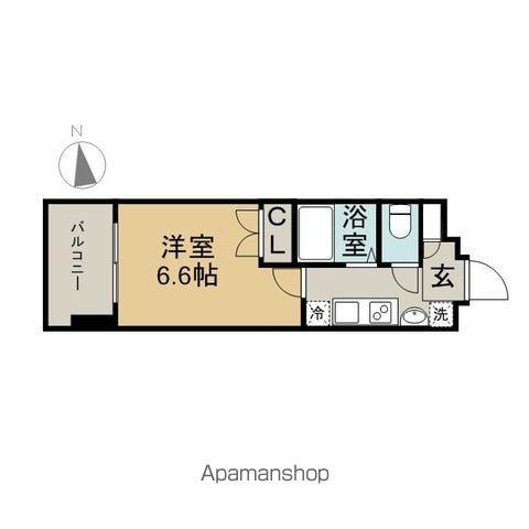 パルティール御器所(1K/4階)の間取り写真