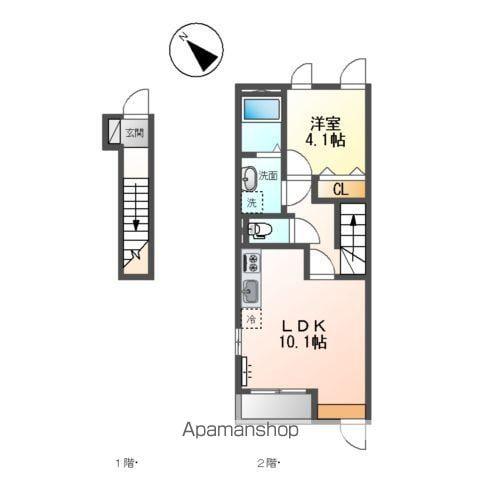 ラ ルーチェM(1LDK/2階)の間取り写真
