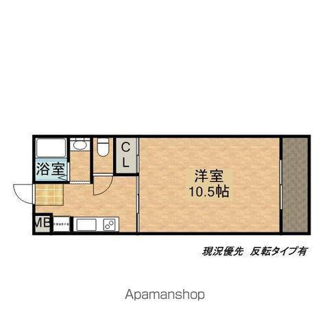 プランドール二田(1K/2階)の間取り写真