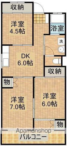 コーポ第一(3DK/2階)の間取り写真