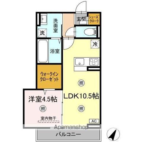 アルデア(1LDK/2階)の間取り写真
