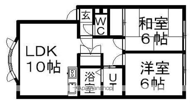 メゾン28(2LDK/3階)の間取り写真