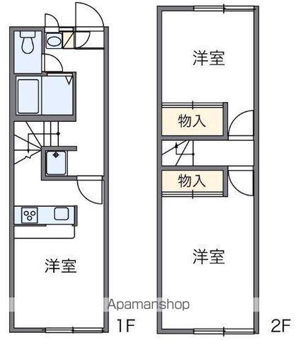 レオパレスアルカディア(2DK/1階)の間取り写真