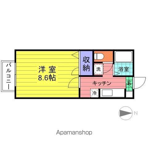 KALMIA PALACE(1K/1階)の間取り写真