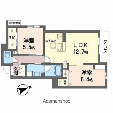 GRANDIR イースト(2LDK/1階)の間取り写真