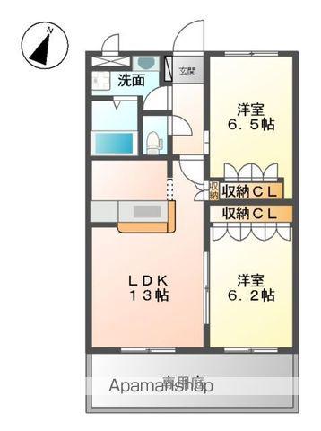 フォレストハイムⅡ(2LDK/1階)の間取り写真