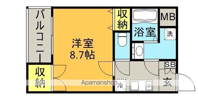 リム朋栄(1K/5階)の間取り写真