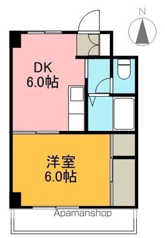 ジェンテ21(1DK/3階)の間取り写真