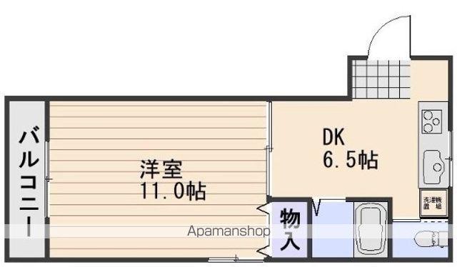 サンライズⅡ(1DK/2階)の間取り写真