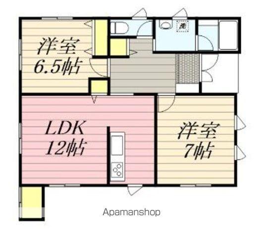 ソレイユ・ルヴァン(2LDK/1階)の間取り写真