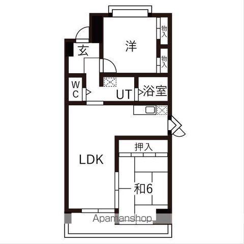 シャンポール幹Ⅱ(2LDK/2階)の間取り写真