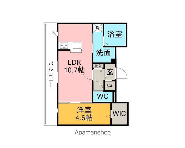 リビエ・アムール(1LDK/3階)の間取り写真
