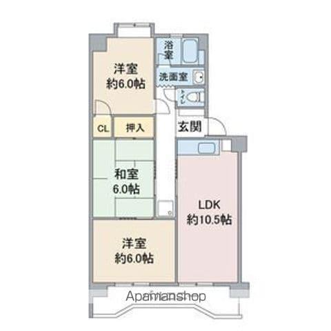 レジデンス・オーミ(3LDK/5階)の間取り写真