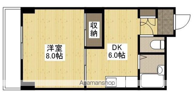 コーポ西翠(1DK/6階)の間取り写真