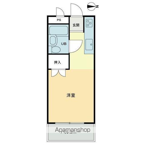 アーバンハイツ紫雲(ワンルーム/1階)の間取り写真