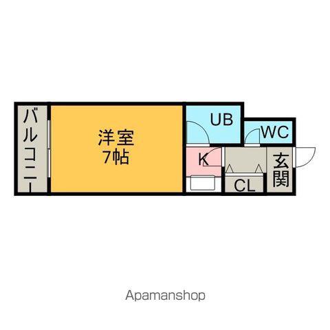 ジョイフル札幌(1K/7階)の間取り写真