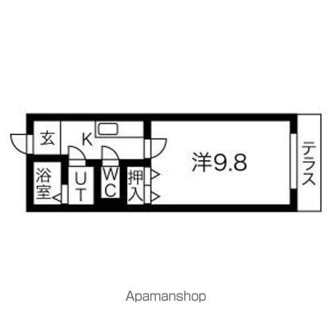 ソフィア八田A棟(1K/1階)の間取り写真