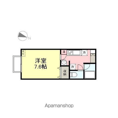 1ROOM 2002(1K/2階)の間取り写真