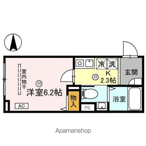 海とYACHT(1K/1階)の間取り写真