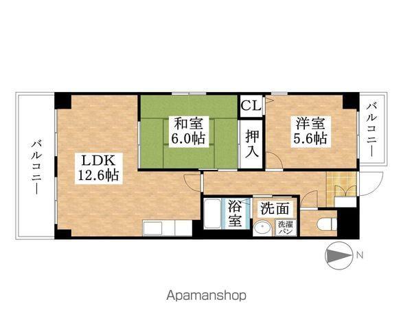 PEANUT BOY Ⅱ(2LDK/5階)の間取り写真