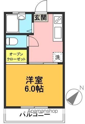 メゾンドゥルルベ(1K/2階)の間取り写真