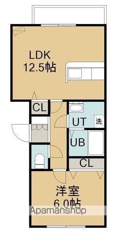 アンジュ中島(1LDK/2階)の間取り写真