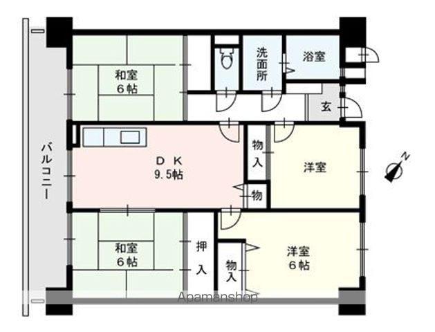 第2日佐住吉ビル(4LDK/3階)の間取り写真